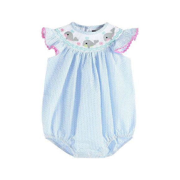 Lil Cactus Green Gingham Watermelon Romper main image 1